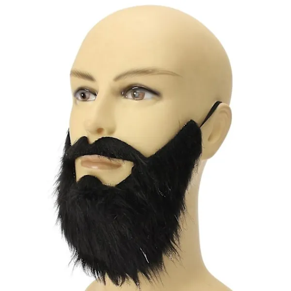 Falsk Svart Skägg Elastisk Halloween Fest Bal Rekvisita> Tillbehör