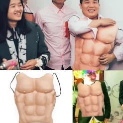 Falska Bröstmuskler Magsexpack Abs Festkläder Passar Rollspel Kul><noscript><img width=