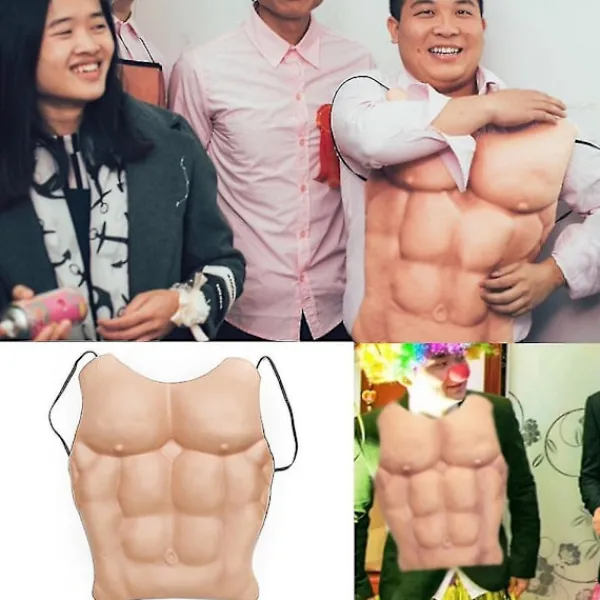 Falska Bröstmuskler Magsexpack Abs Festkläder Passar Rollspel Kul> Tillbehör