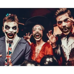 Falska tänder för Halloween - Realistiska avtagbara vampyrtänder><noscript><img width=