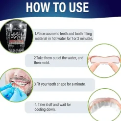 Falska tänder Kosmetiska tänder Komfort över- och underkäkeprotes Fanér Kosmetiska tänder -><noscript><img width=