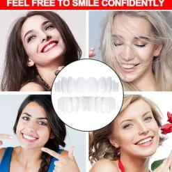 Falska tänder, tandproteser för över- och underkäke, Snap On V Y><noscript><img width=