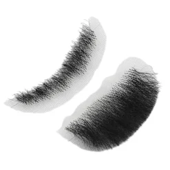 Falskt Skägg med Hög Simulation, Limrengöringslösning, Återanvändbar Svart Kostym Mustasch för Uppträdande 0.2><noscript><img width=