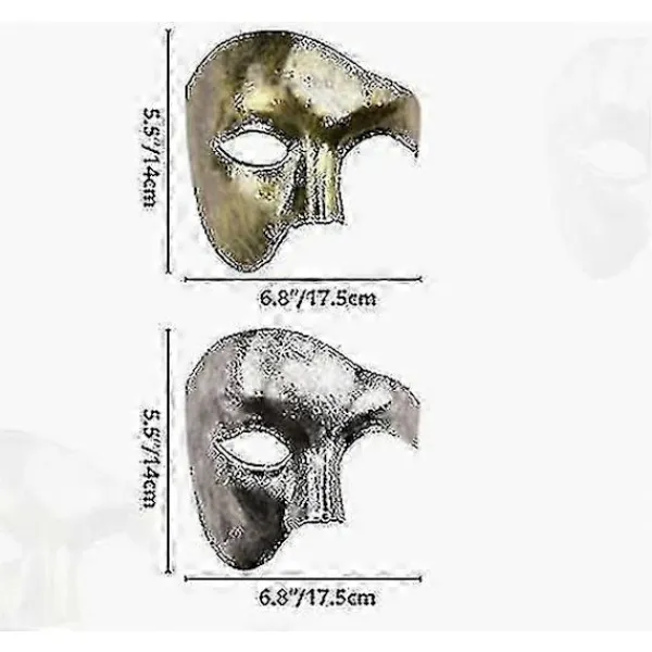 Fantomen på Operan Vintage Mask för Teaterdräkt> Masker