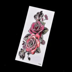 Fashion Fake Temporary Tattoo Sticker Rose Flower Arm Body Waterproof Women Art><noscript><img width=