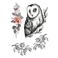 Fashion Tattoo Sticker Temporary Black Roses Design Full Flower Arm Big Fake Tattoo Sticker Body Art Decal Qinhai 2> Smink