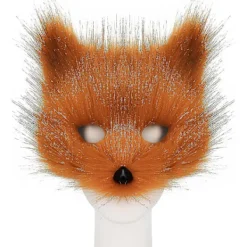 Faux pälsräv svans katt varg cosplay kostym set plysch mask fluffiga tass handskar Halloween jul（räv）> Tillbehör
