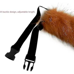 Faux pälsräv svans katt varg cosplay kostym set plysch mask fluffiga tass handskar Halloween jul(räv)><noscript><img width=