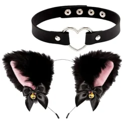 BraVärde Festival Party Hårhållare Kedja Choker-lingling} Leather Choker><noscript><img width=