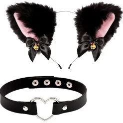 BraVärde Festival Party Hårhållare Kedja Choker-lingling} Leather Choker><noscript><img width=