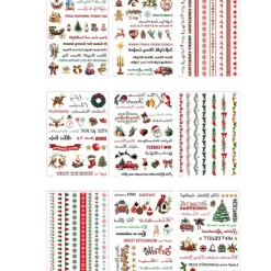 INF Festliga Jul Ljus Tattoo Dekaler - 9 Ark Set> Smink