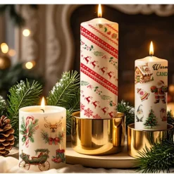 INF Festliga Jul Ljus Tattoo Dekaler - 9 Ark Set><noscript><img width=