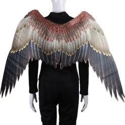 Festliga änglavingar i fiberduk Halloween Överdimensionerade Svarta Vita Vingar Kostymrekvisita Svart Vuxen Angel Wings><noscript><img width=