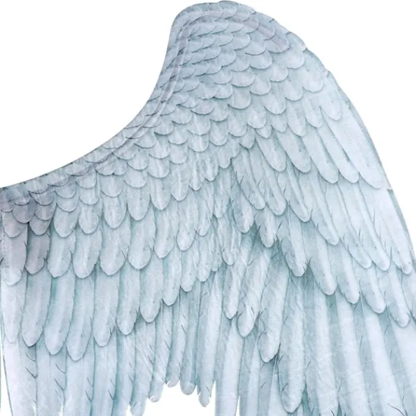 Festliga änglavingar i fiberduk Halloween Överdimensionerade Svarta Vita Vingar Kostymrekvisita Svart Vuxen Angel Wings> Tillbehör