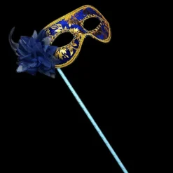 Festmasker Venetiansk maskerad BLÅ> Masker