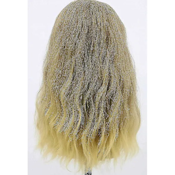 Fet Thor-peruk med skägg Herrar Lång Lockig Askblond> Peruker