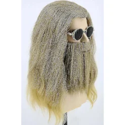 Fet Thor-peruk med skägg Herrar Lång Lockig Askblond><noscript><img width=
