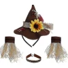 LEIGELE Fågelskrämma Hatt Armband och Halsband för Halloween Cosplay - Set om 4 st (LGL)> Tillbehör
