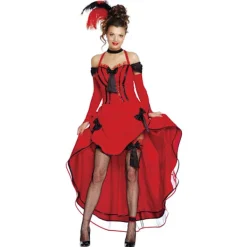 Fiestas Guirca Dam Can-Can Kostymset S Röd/Svart S> Dräkter
