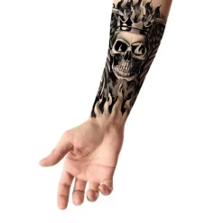 Fiestas Guirca Dödskalle Temporär Tatuering One Size Svart One Size> Smink