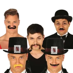 Fiestas Guirca Mustascher med Blandade Designer (6-pack) One Size One Size> Tillbehör