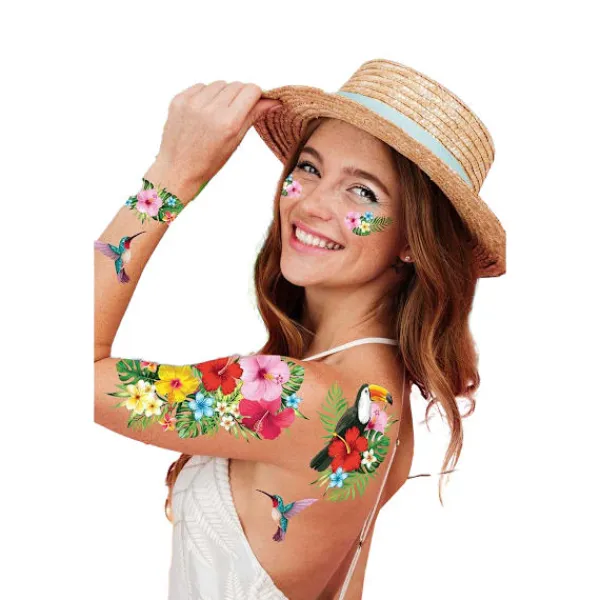 Fiestas Guirca Tropisk Temporär Tatuering One Size Flerfärgad One Size> Smink