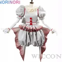 Film Clown Pennywise Cosplay Kostym Könsväxling Halloween Skräck Lolita Utklädnad Dam Fantasiklänning Karneval Party Komplett Set CostumeB and wig | Fyndiq><noscript><img width=