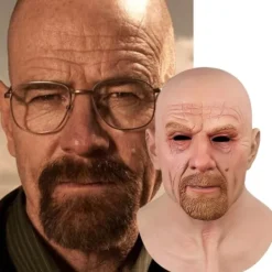 Fashion Hitch Film Kändis Latex Mask Breaking Bad Professor Mr. Vit Realistisk Dräkt> Masker