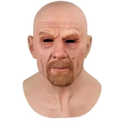 Fashion Hitch Film Kändis Latex Mask Breaking Bad Professor Mr. Vit Realistisk Dräkt><noscript><img width=
