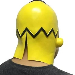 FMYSJ Filmkaraktär The Simpsons Mask Simpsons Halloween Maskerad Latex Hjälm Rekvisita (FMY)><noscript><img width=