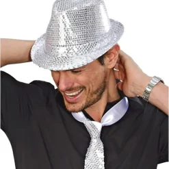 Filt hatt med glitter, guld, för temafester eller karneval, Fest> Huvudbonader