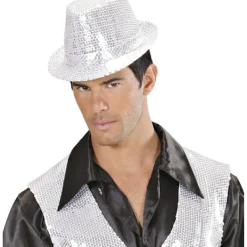 Filt hatt med glitter, guld, för temafester eller karneval, Fest><noscript><img width=