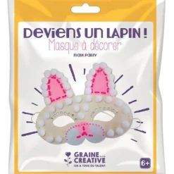 GRAINE CREATIVE Filtmasksats att dekorera - Kanin> Masker
