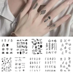 Finger Temporära Tatuering Klistermärken Långvariga Vattentäta Mini Tatuering Klistermärken Stjärna I8M5> Smink