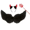 unbranded Fjädrade Djävulsvingar Halloween Kostym Cosplay> Tillbehör
