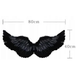 unbranded Fjädrade Djävulsvingar Halloween Kostym Cosplay> Tillbehör