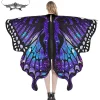 Fjärilsdräkt för kvinnor, Halloween-dräkt kappa med huva, fjärilsvingar för utklädning, karnevaldräkt för kvinnor med ansiktsmask> Tillbehör