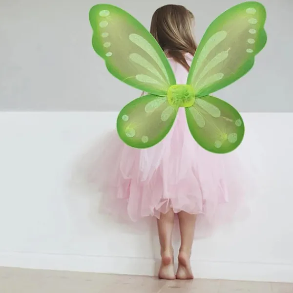 Fjärilsfévingar med elastiska band för prinsesskostymfestfavoriter> Tillbehör