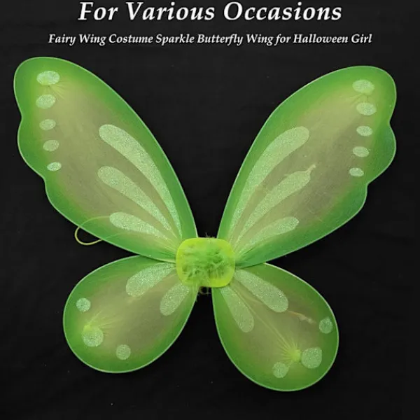 Fjärilsfévingar med elastiska band för prinsesskostymfestfavoriter> Tillbehör