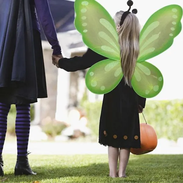 Fjärilsfévingar med elastiska band för prinsesskostymfestfavoriter> Tillbehör