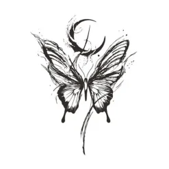 Fjärilstatuering Klistermärken Vattentät Permanent 15 Dagar Realistisk Effekt Anti Slitage Temporär Fjäril Ros Blomma Ord Söt Anime Tatuering Tat | Fyndiq> Smink