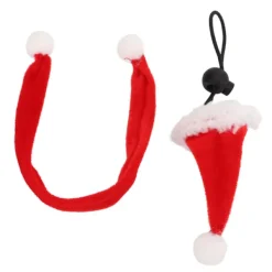 Flanell Justerbar Husdjur Hatt Halsduk Set Juldräkt för Hamstrar Ödlor Marsvin><noscript><img width=