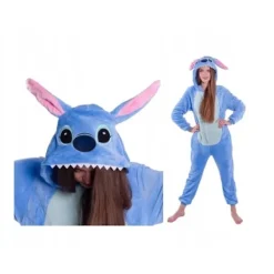 Fleece Stitch tecknad pyjamas i ett stycke och hemkläder S-XL XL> Dräkter