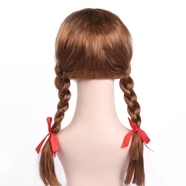 Flickor Flätad Anna Peruk Lång Cosplay Syntetiska Peruker för Halloween> Peruker