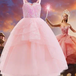 Flickor Prinsessa Glinda Klänning Cosplay Kostym Elak Karneval Party Maskeradklänning Endast Garland Pannband-FA- One Size> Huvudbonader