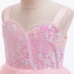 Flickor Prinsessa Glinda Klänning Cosplay Kostym Elak Karneval Party Maskeradklänning Endast Garland Pannband-FA- One Size><noscript><img width=