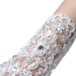 Flickors Prinsesshandskar Klänning Handskar Spets Diamant Fotografering Kostym Haoyi><noscript><img width=