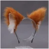 Fluffiga Djur Kattunge Öron Pannband Katthuvud Halloween Cosplay Fest-FM-> Huvudbonader