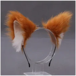 Fluffiga Djur Kattunge Öron Pannband Katthuvud Halloween Cosplay Fest-FM-> Huvudbonader