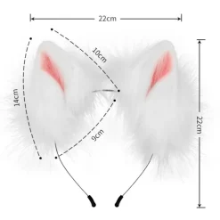 Fluffigt rävöronpannband & svansset för cosplaykostym [YDE]><noscript><img width=